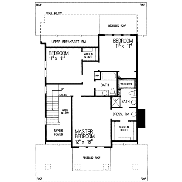 Home Plan - Cottage Floor Plan - Upper Floor Plan #72-126