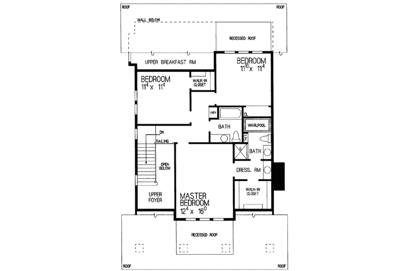 Home Plan - Floor Plan - Upper Floor for Cottage House Plan #72-126 - 3 bed, 2.5 bath
