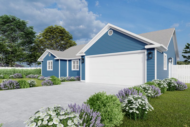 Home Plan - Exterior - Front Elevation 3 for Ranch House Plan #1060-36 - 5 bed, 3 bath