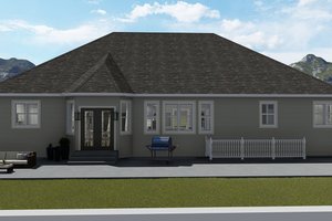 Exterior - Rear Elevation for Traditional House Plan #1060-46 - 3 bed, 2.5 bath