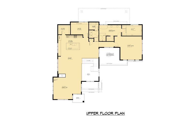 Architectural House Design - Floor Plan - Upper Floor for Contemporary House Plan #1066-236 - 4 bed, 3.5 bath