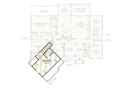 Floor Plan - Other Floor for Craftsman House Plan #119-452 - 3 bed, 3.5 bath