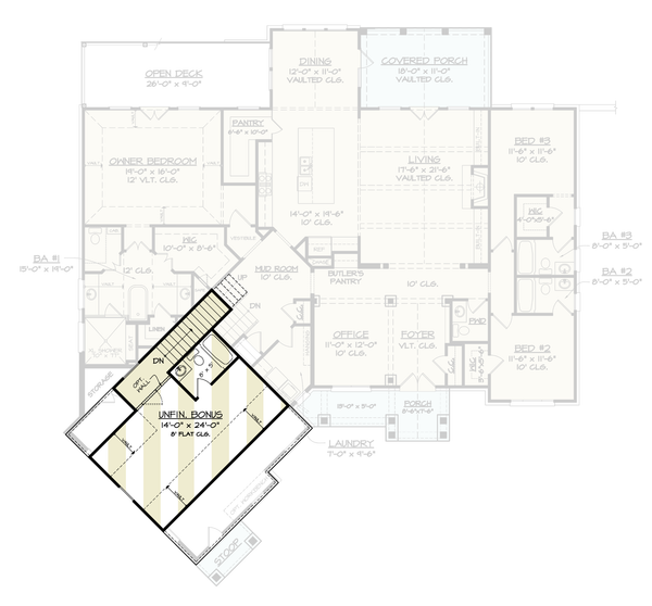 Craftsman Floor Plan - Other Floor Plan #119-452