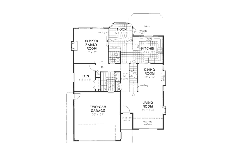 Dream House Plan - Traditional style house plan, main level floor plan