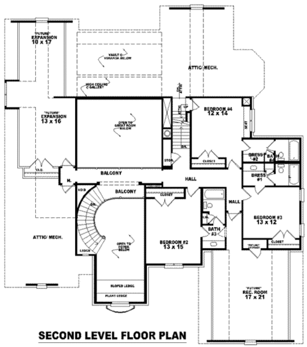 European Floor Plan - Upper Floor Plan #81-1339