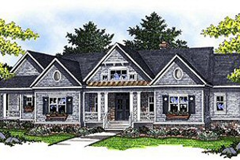 Home Plan - Traditional Exterior - Front Elevation Plan #70-854