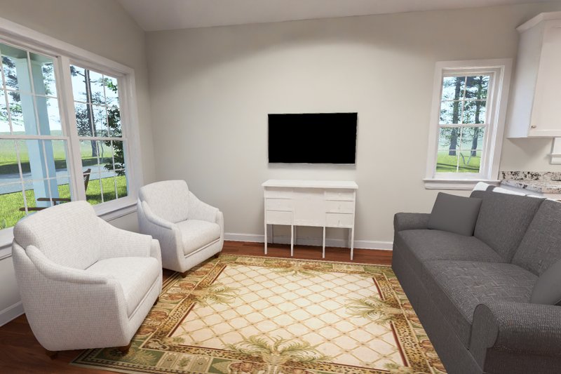 Architectural House Design - Interior - Family Room 1 for Cottage House Plan #513-2455 - 2 bed, 2 bath