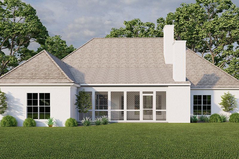 House Plan Design - Exterior - Rear Elevation for European House Plan #923-302 - 4 bed, 4.5 bath