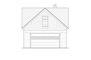 Exterior - Front Elevation 3 for Farmhouse House Plan #1108-3 - 1 bed, 1 bath