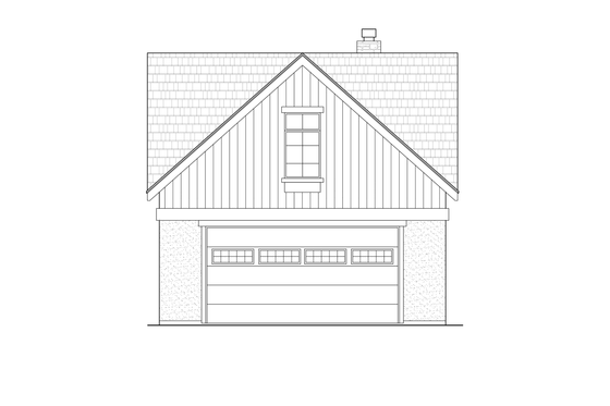 Exterior - Front Elevation 3 for Farmhouse House Plan #1108-3 - 1 bed, 1 bath