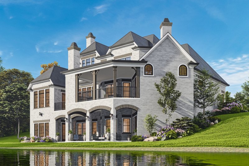 Dream House Plan - Exterior - Rear Elevation 1 for European House Plan #54-718 - 5 bed, 5.5 bath