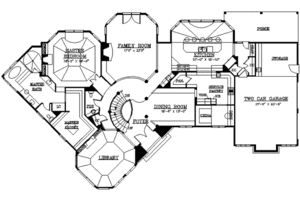 Floor Plan - Main Floor for European House Plan #119-233 - 2 bed, 4 bath
