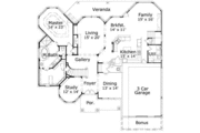 Traditional Style House Plan - 5 Beds 3 Baths 4398 Sq/Ft Plan #411-183 