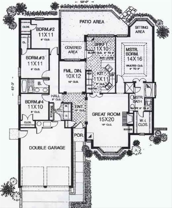 Colonial Floor Plan - Main Floor Plan #310-788
