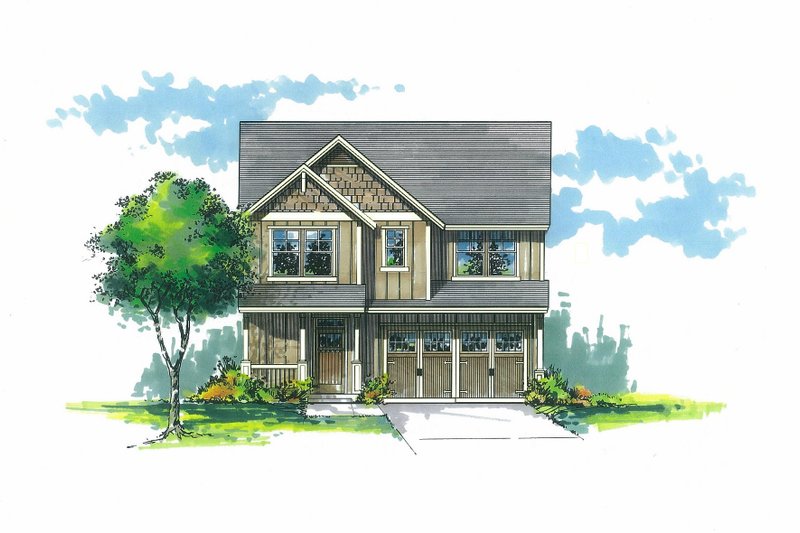 Dream House Plan - Craftsman Exterior - Front Elevation Plan #53-585