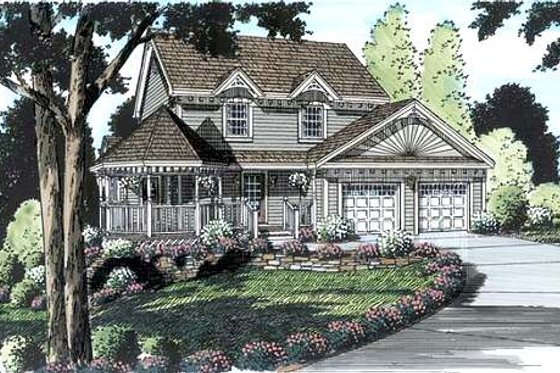 Exterior - Front Elevation for Victorian House Plan #312-157 - 4 bed, 2.5 bath