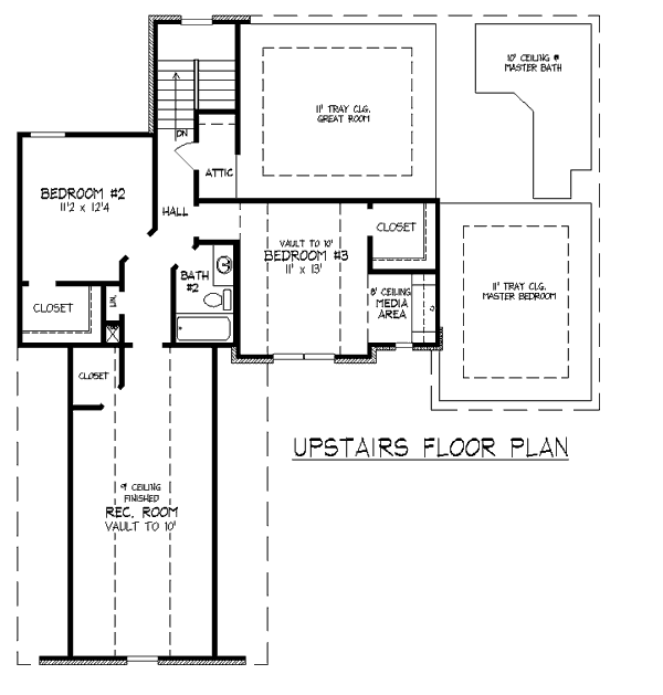 European Floor Plan - Upper Floor Plan #424-3
