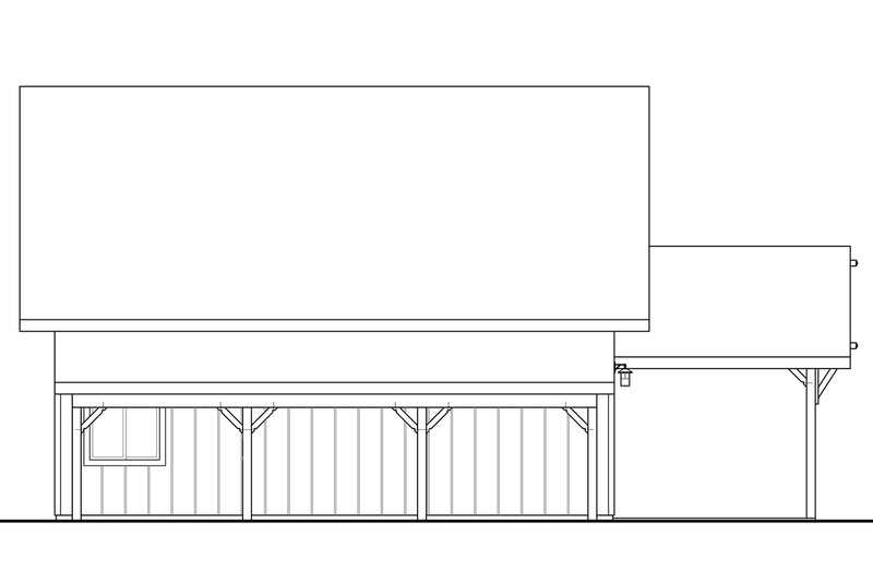 Home Plan - Exterior - Rear Elevation for Craftsman House Plan #124-962, 1 bath