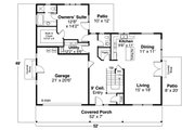 Country Style House Plan - 3 Beds 2.5 Baths 2426 Sq/Ft Plan #124-1228 