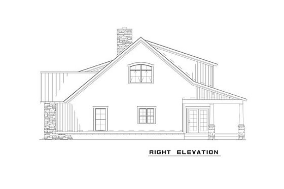 Exterior - Other Elevation 1 for Bungalow House Plan #17-2481 - 3 bed, 2 bath
