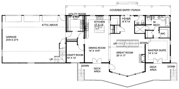 Bungalow Floor Plan - Main Floor Plan #117-722
