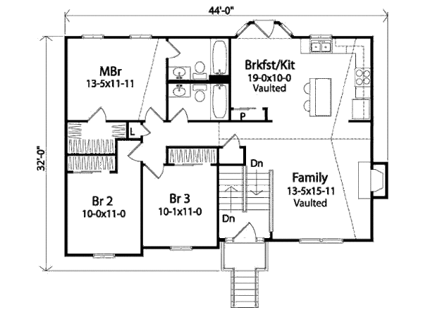 Home Plan - Traditional Floor Plan - Main Floor Plan #22-537