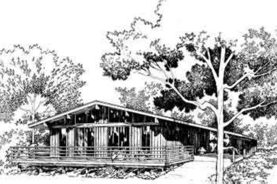 Exterior - Front Elevation for Modern House Plan #312-510 - 2 bed, 1 bath