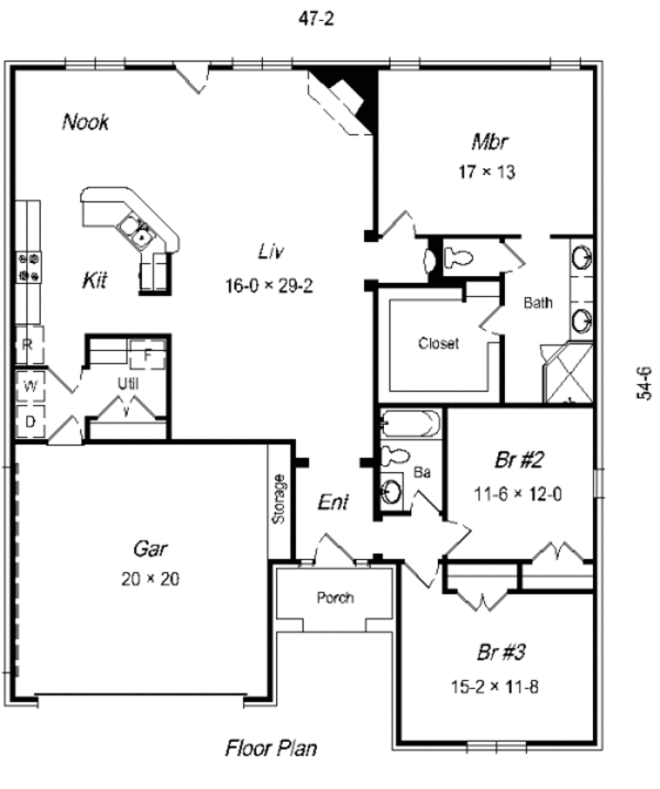 Traditional Floor Plan - Main Floor Plan #329-227