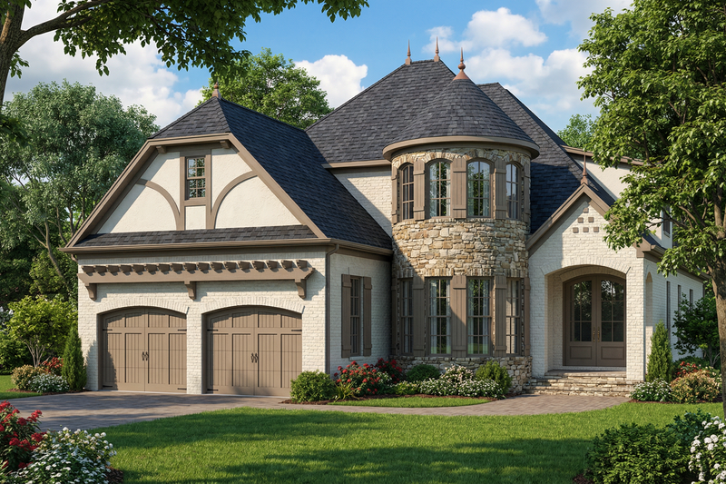 Home Plan - European Exterior - Front Elevation Plan #17-2547