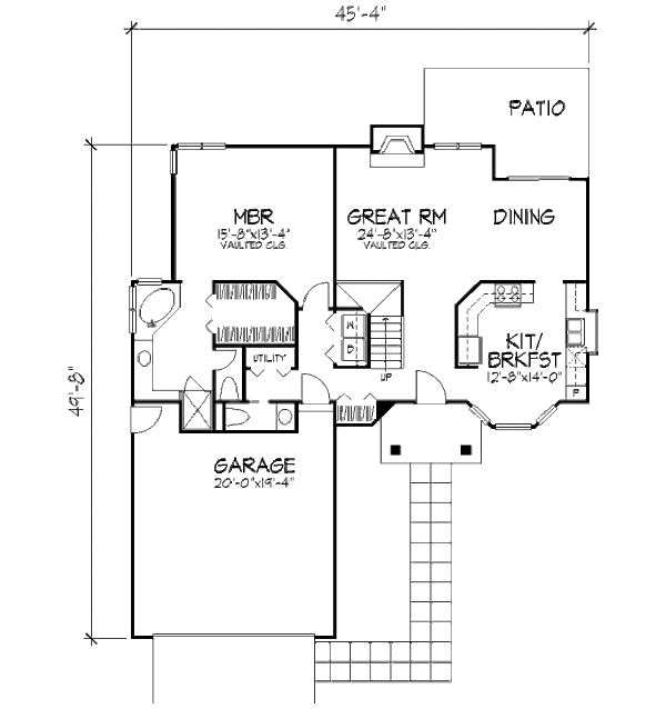 Dream House Plan - Mediterranean Floor Plan - Main Floor Plan #320-435
