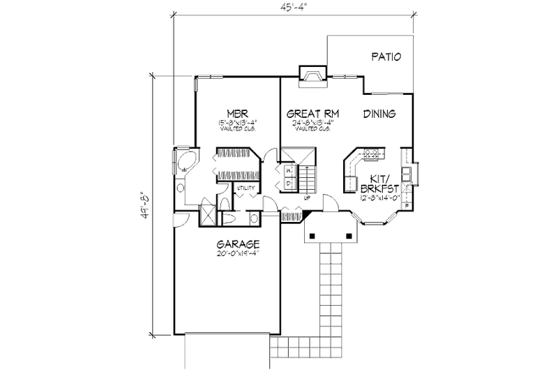 Dream House Plan - Floor Plan - Main Floor for Mediterranean House Plan #320-435 - 2 bed, 2.5 bath