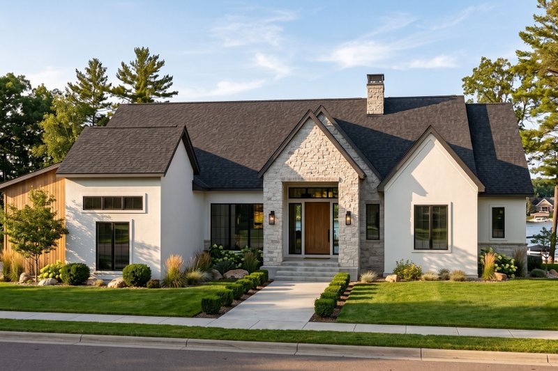 Home Plan - Exterior - Front Elevation 2 for Beach House Plan #455-820 - 2 bed, 2.5 bath