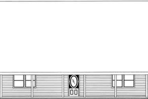 Exterior - Rear Elevation for Traditional House Plan #117-280 - 3 bed, 3.5 bath