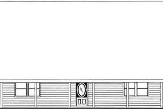 Exterior - Rear Elevation for Traditional House Plan #117-280 - 3 bed, 3.5 bath