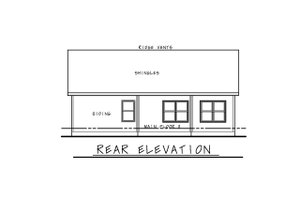 Exterior - Rear Elevation for Farmhouse House Plan #20-2363 - 3 bed, 2 bath