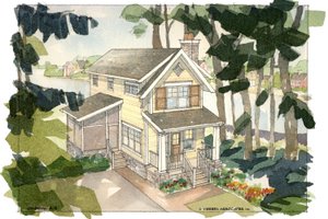 Cottage Exterior - Front Elevation Plan #928-370