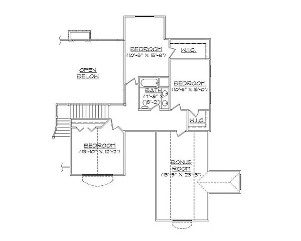 House Plan Design - European Floor Plan - Upper Floor Plan #5-395