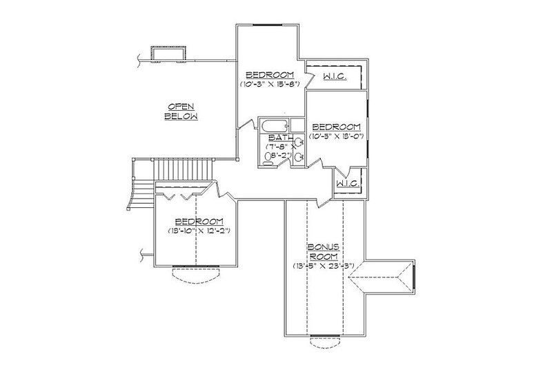 Dream House Plan - Floor Plan - Upper Floor for European House Plan #5-395 - 4 bed, 2.5 bath