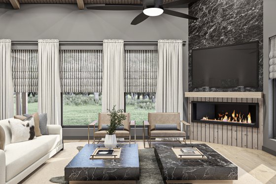 Interior - Family Room for Modern House Plan #455-527 - 3 bed, 2.5 bath