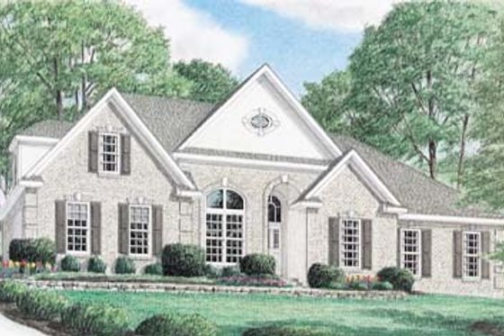 Exterior - Front Elevation for Traditional House Plan #34-150 - 3 bed, 2 bath