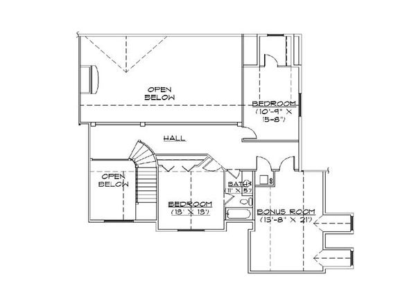 House Plan Design - European Floor Plan - Upper Floor Plan #5-424