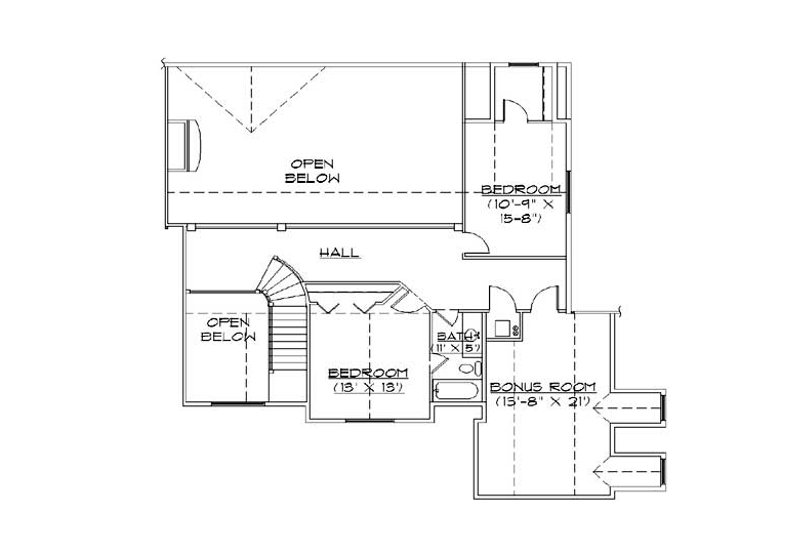Dream House Plan - Floor Plan - Upper Floor for European House Plan #5-424 - 7 bed, 5 bath