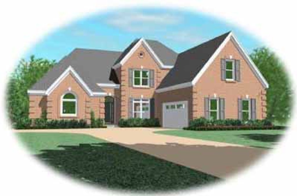 Exterior - Front Elevation 2 for Traditional House Plan #81-342 - 4 bed, 3.5 bath
