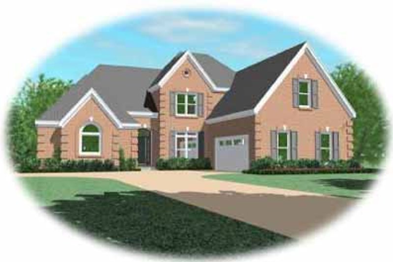 Exterior - Front Elevation 2 for Traditional House Plan #81-342 - 4 bed, 3.5 bath