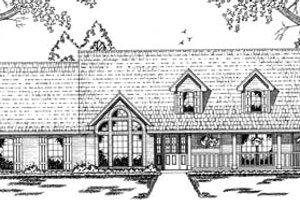 Country Exterior - Front Elevation Plan #42-123