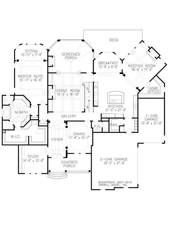 Architectural House Design - European Floor Plan - Main Floor Plan #54-503