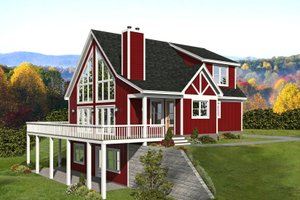 Country Exterior - Front Elevation Plan #932-568