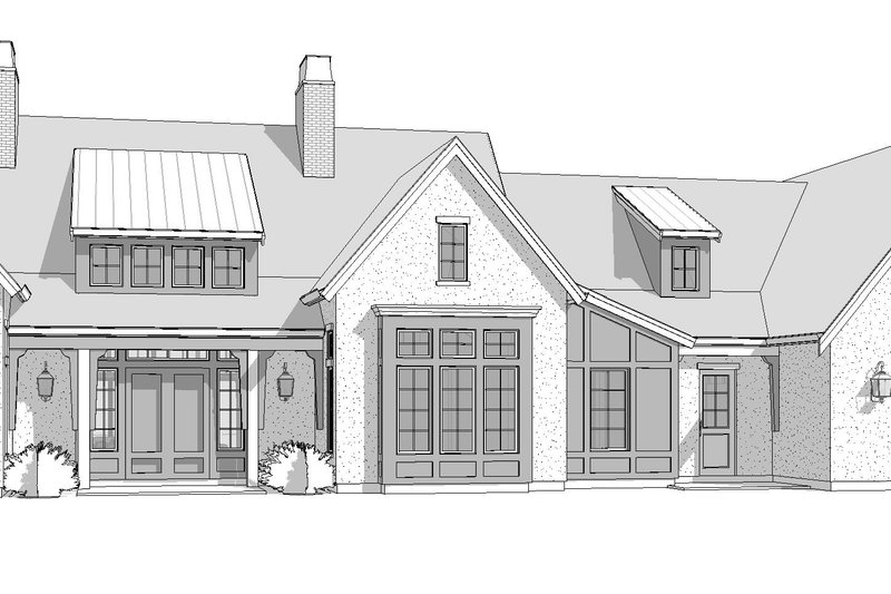 Dream House Plan - Exterior - Front Elevation 6 for Contemporary House Plan #1114-109 - 4 bed, 3 bath