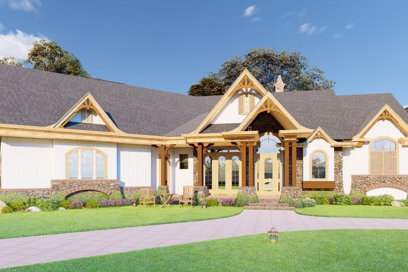 Home Plan - Exterior - Front Elevation 4 for Craftsman House Plan #54-468 - 3 bed, 2.5 bath