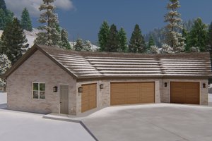 Exterior - Front Elevation 4 for European House Plan #1060-167, 0 bath